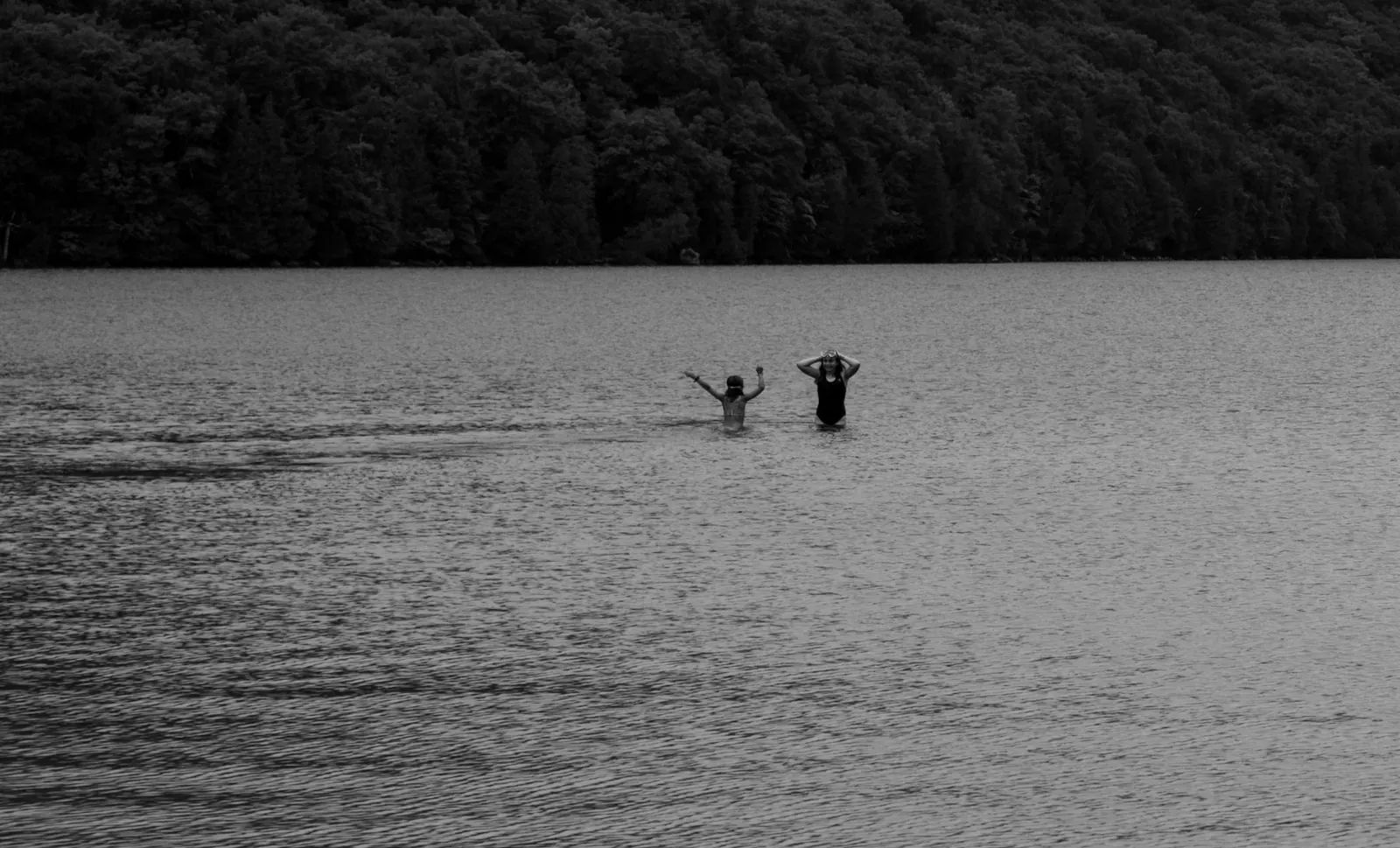 Wading in a Vermont river